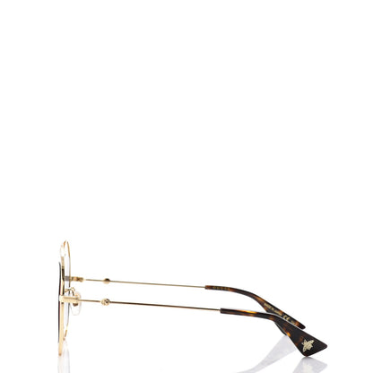 Gucci Round Frame Sylvie Web Sunglasses GG0105S Gold 3 of 9