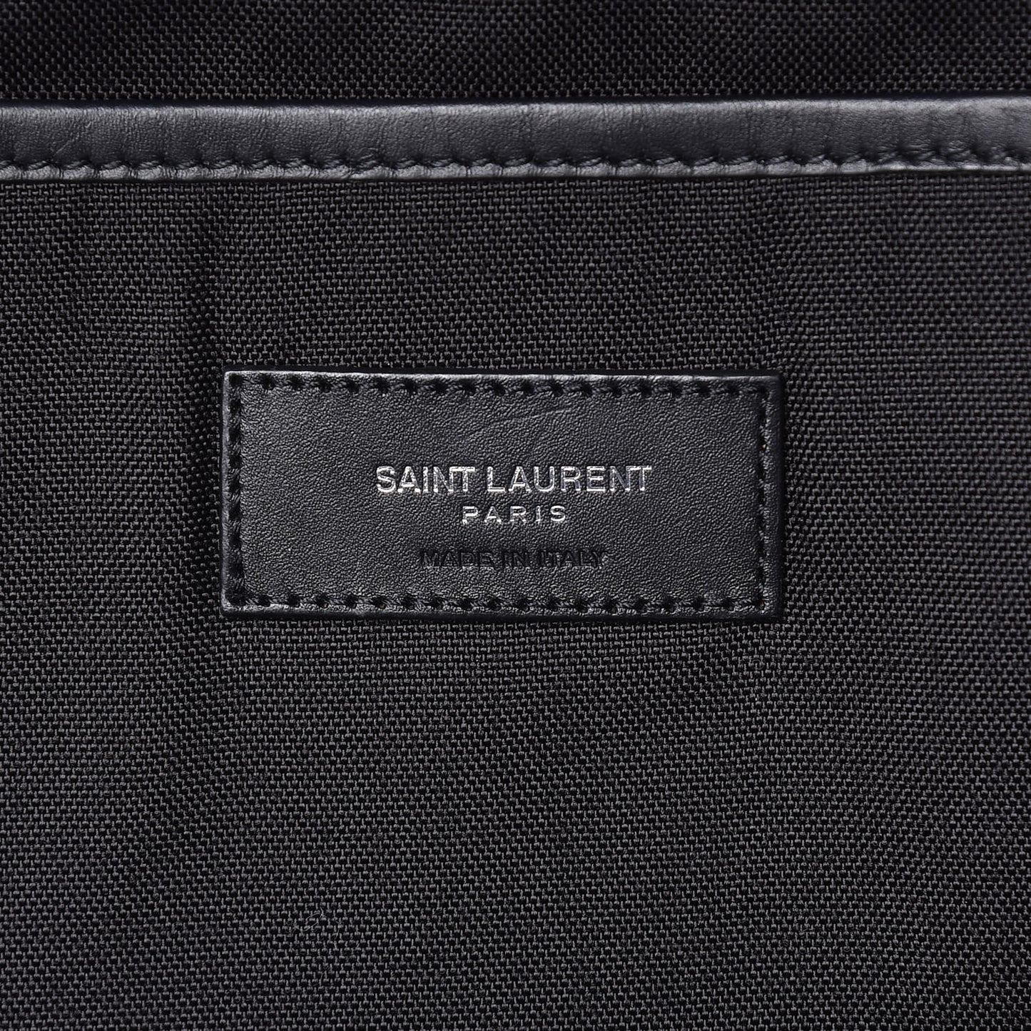 Canvas Signature Embroidered City Backpack Black