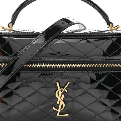 Saint Laurent Patent Quilted Gaby Vanity Bag Black 8 of 12