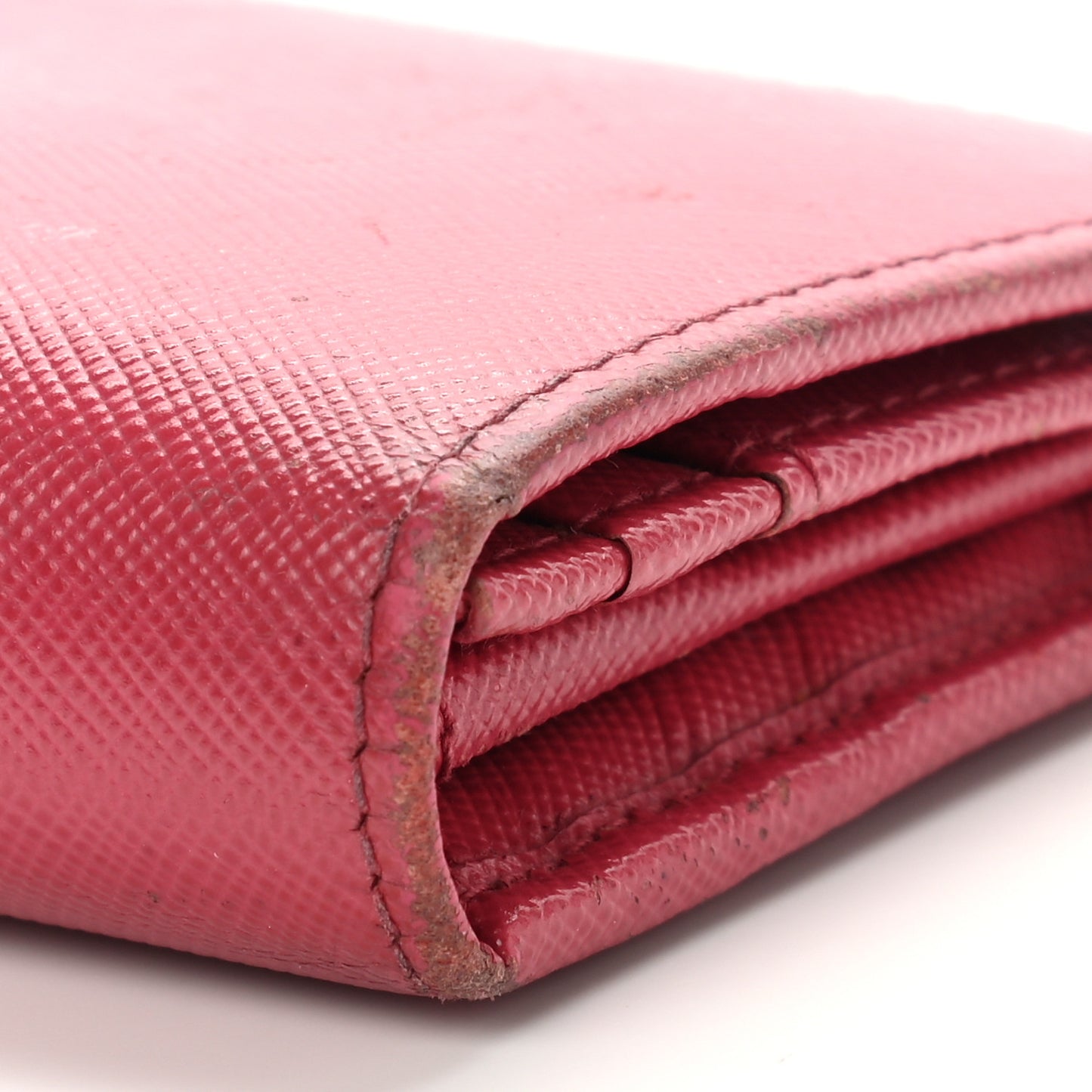 Saffiano Triangle Continental Flap Wallet Peonia