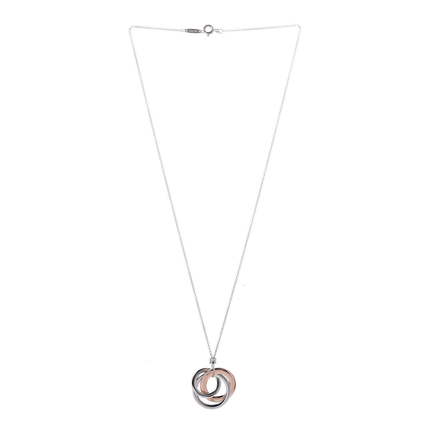 Sterling Silver Rubedo 1837 Circles Pendant Necklace