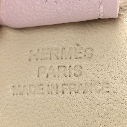 Hermes Milo Lambskin Grigri Rodeo Horse Bag Charm PM Craie Mauve Pale Gold 3 of 5