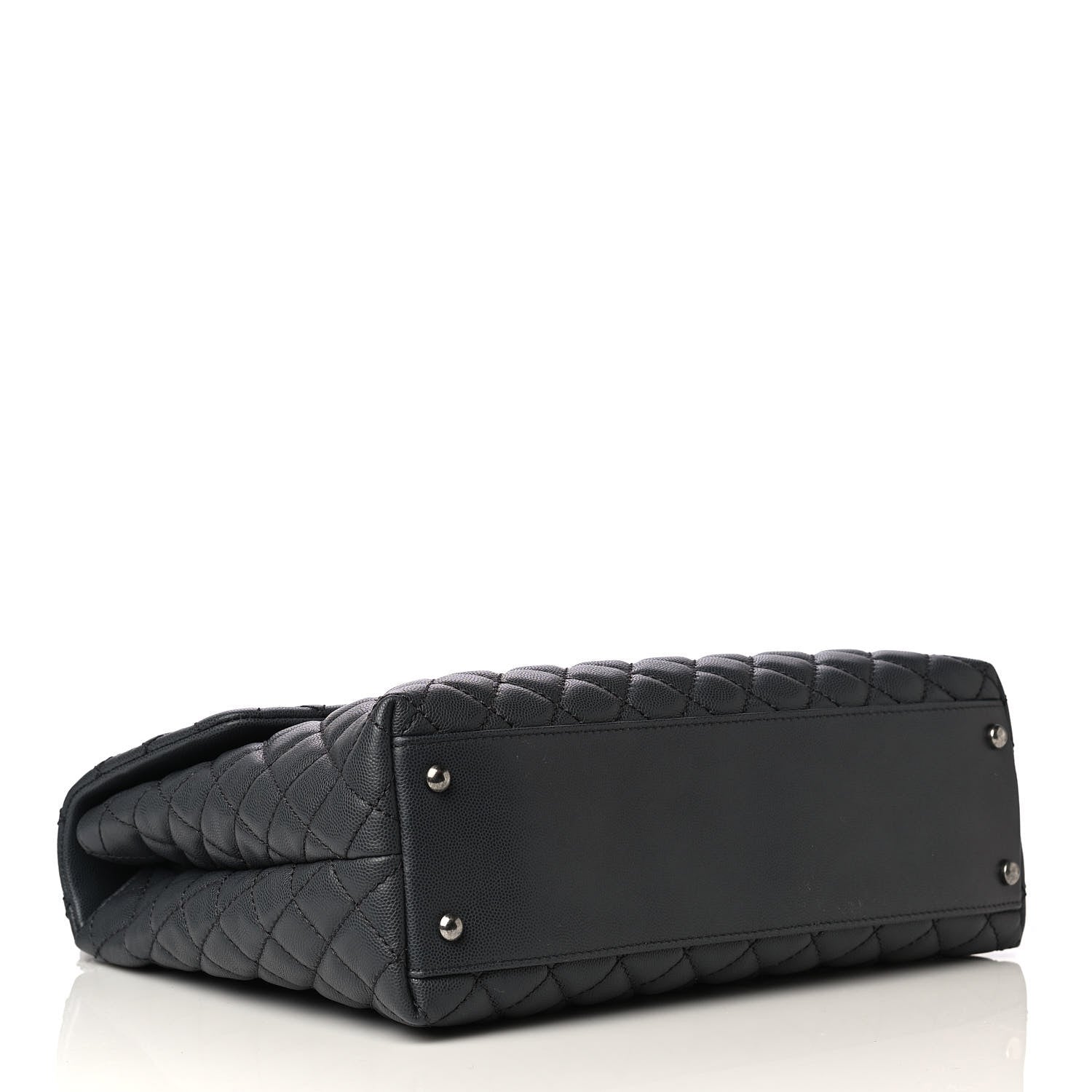 Chanel Caviar Quilted Large Coco Handle Flap Grey 3 of 4