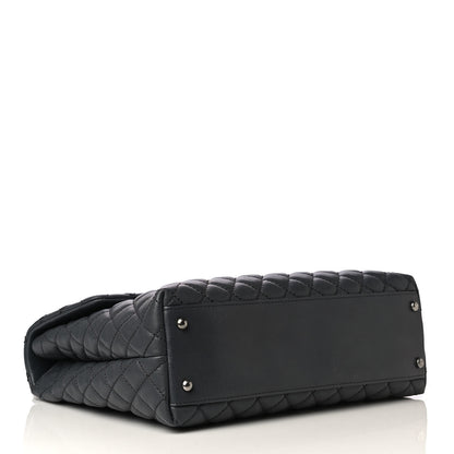 Chanel Caviar Quilted Large Coco Handle Flap Grey 3 of 4