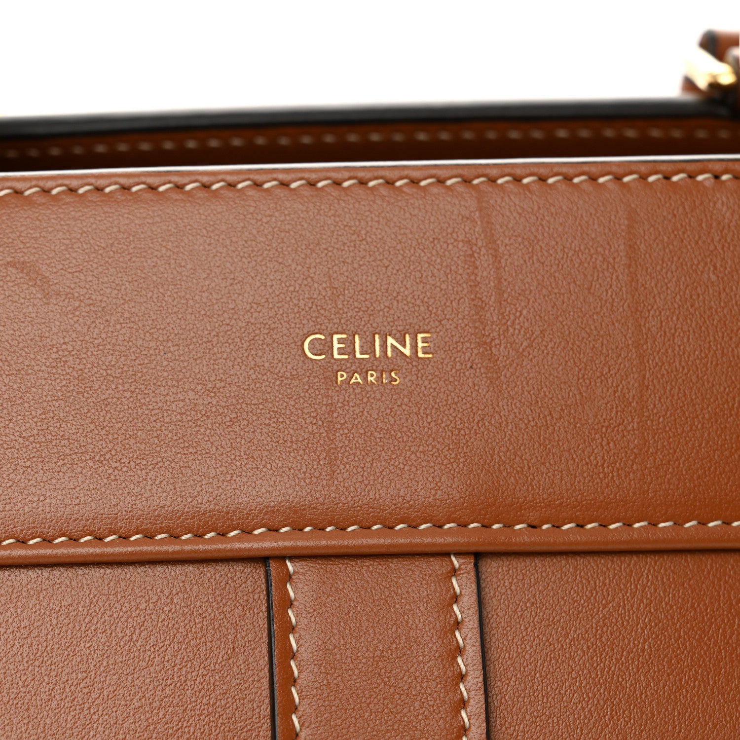 Celine Calfskin Small Cabas De France Tan 6 of 9