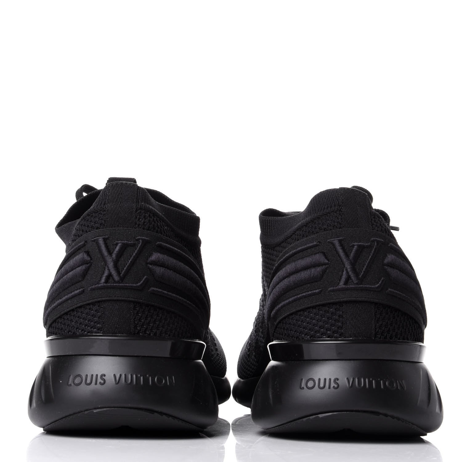 Louis Vuitton Knit Damier Fastlane Sneakers 10.5 Graphite 6 of 11