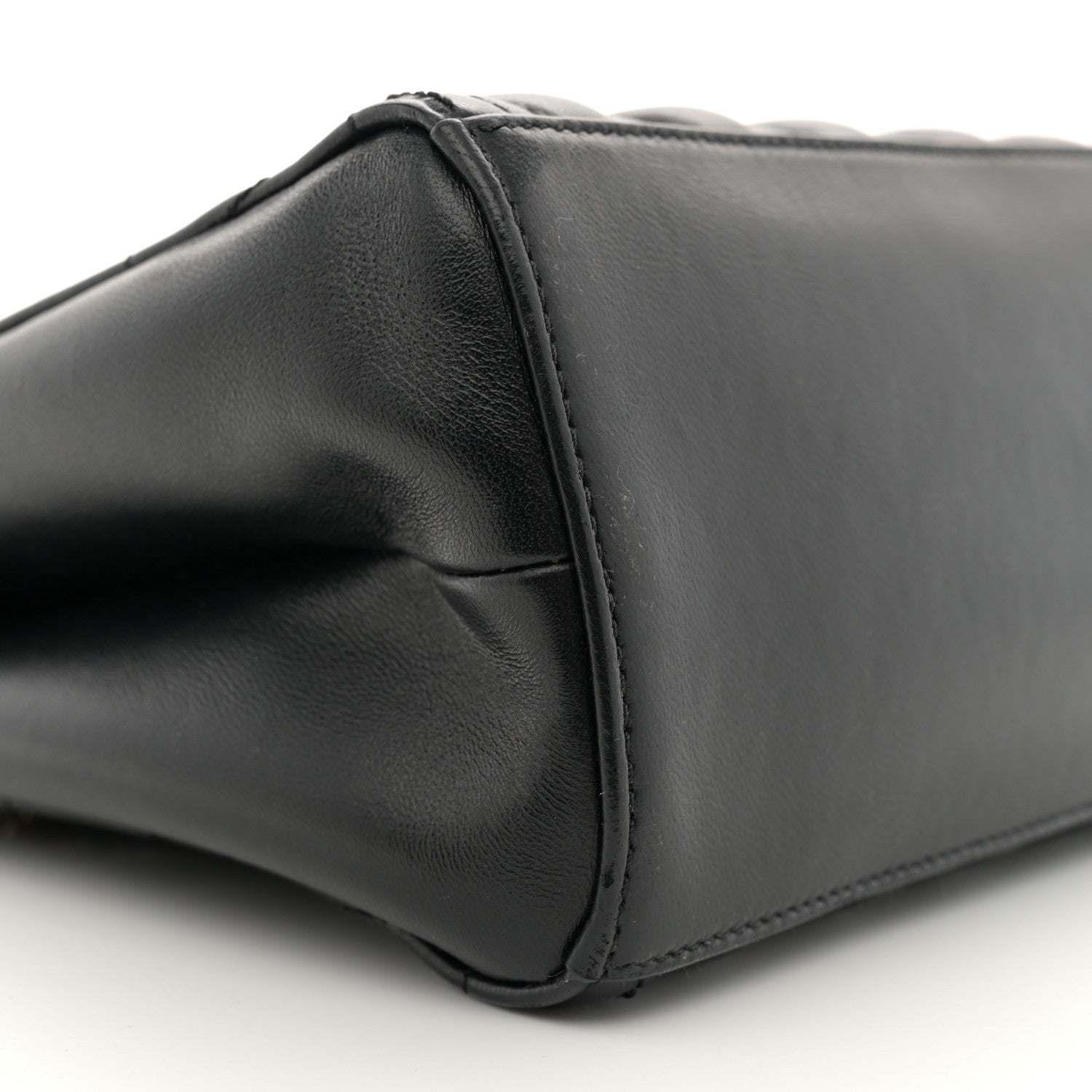 Versace Nappa Barocco Quilted Small Virtus V Chain Shoulder Bag Black 9 of 11