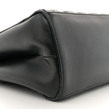 Versace Nappa Barocco Quilted Small Virtus V Chain Shoulder Bag Black 9 of 11