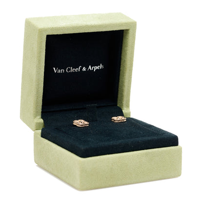Van Cleef & Arpels 18K Rose Gold Sweet Alhambra Earrings 9 of 10
