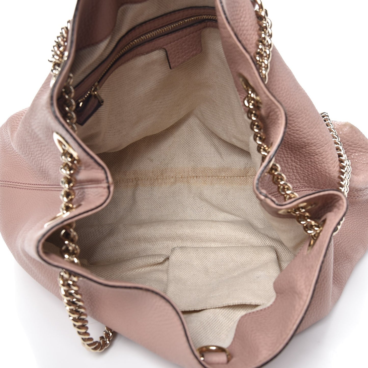 Pebbled Calfskin Medium Soho Chain Shoulder Bag Dark Cipria