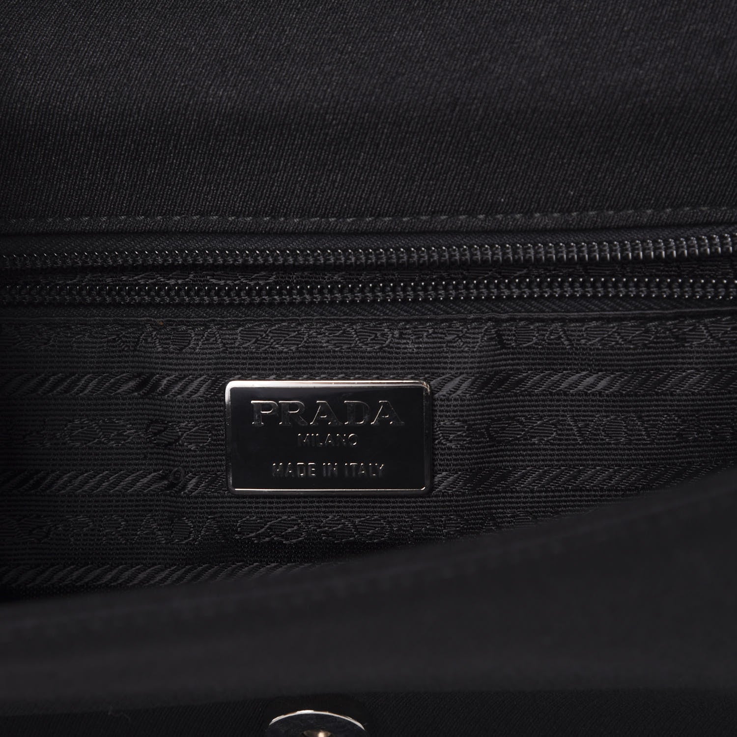Prada Tessuto Nylon Swing Chain Shoulder Bag Black 5 of 8
