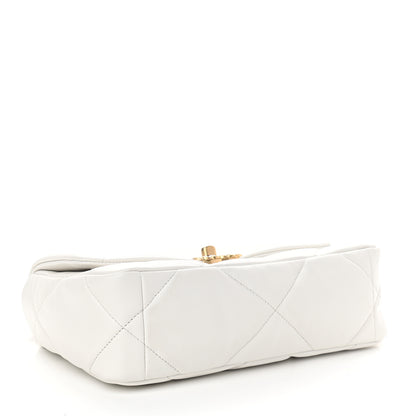Chanel Goatskin Quilted Medium Chanel 19 Flap White 4 of 9