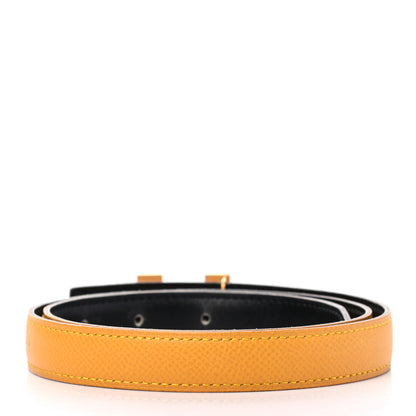 Hermes Courchevel Chamonix 24mm Mini Constance H Belt 70 Black Jaune 2 of 5