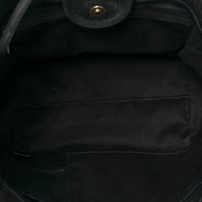 Chanel Woven Straw Raffia Medium Deauville Tote Black 5 of 10