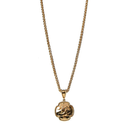 Chanel CC Chain Pendant Necklace Gold 1 of 6