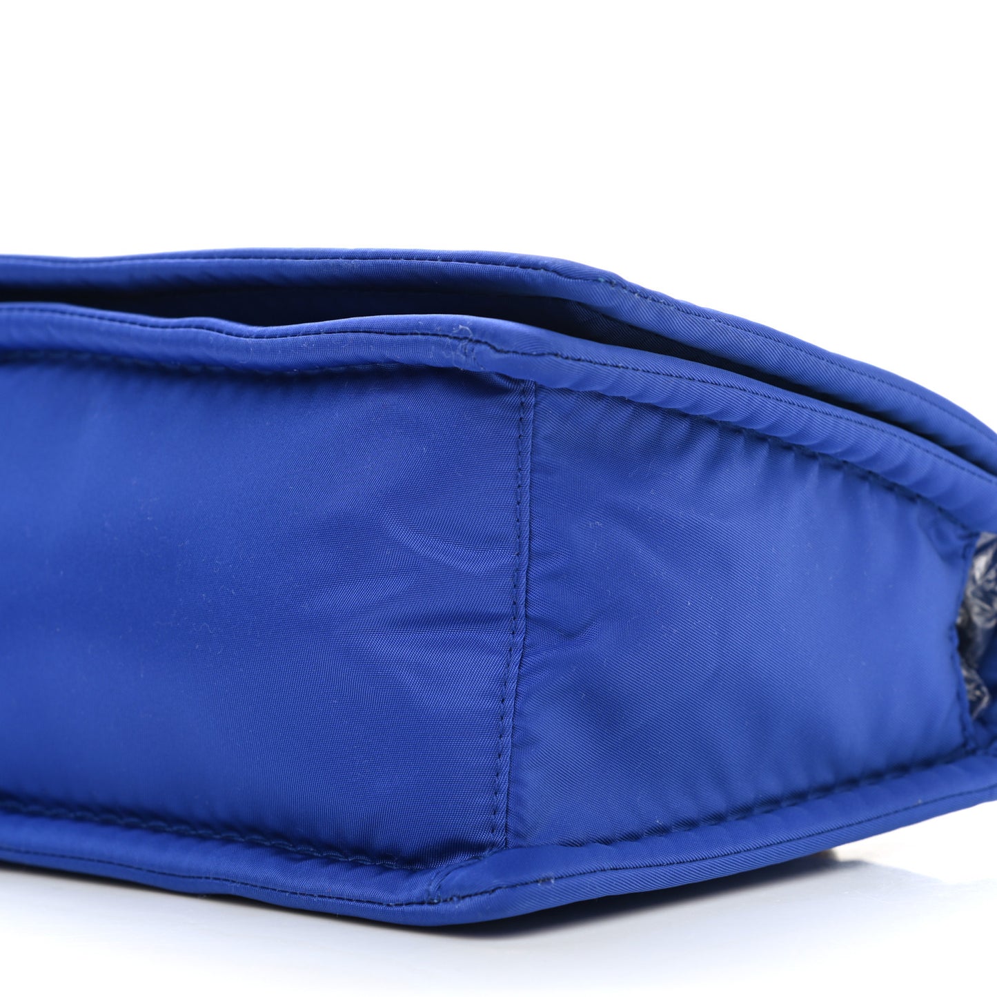 Nylon Tessuto Chain Shoulder Bag Indaco