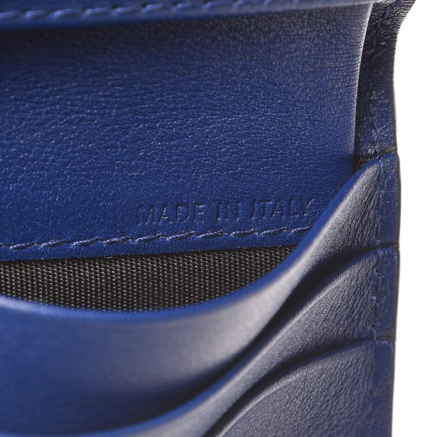 Vitello Rockstud Bi-Fold Wallet Blue