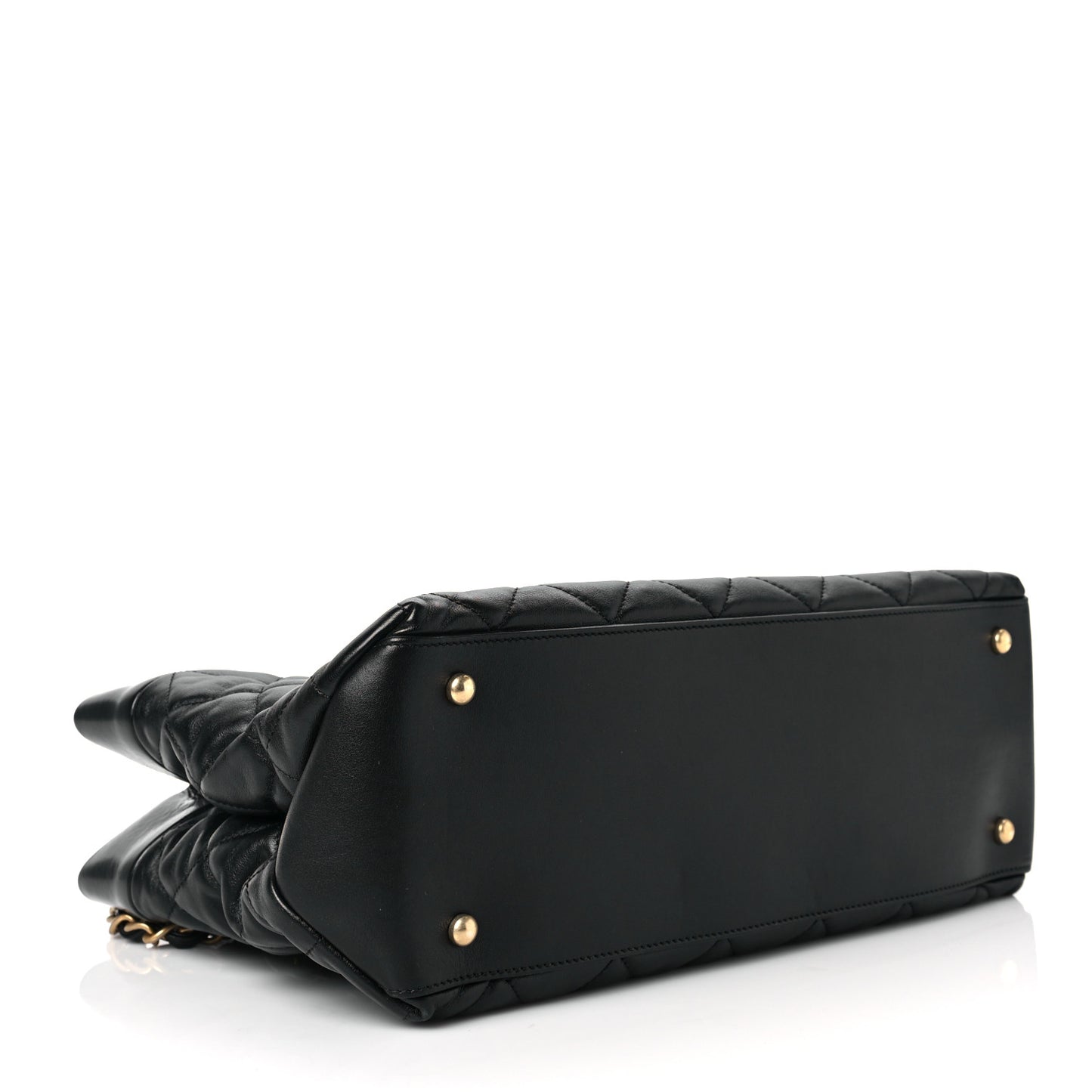 Calfskin Quilted Medium Soft Elegance Tote Black