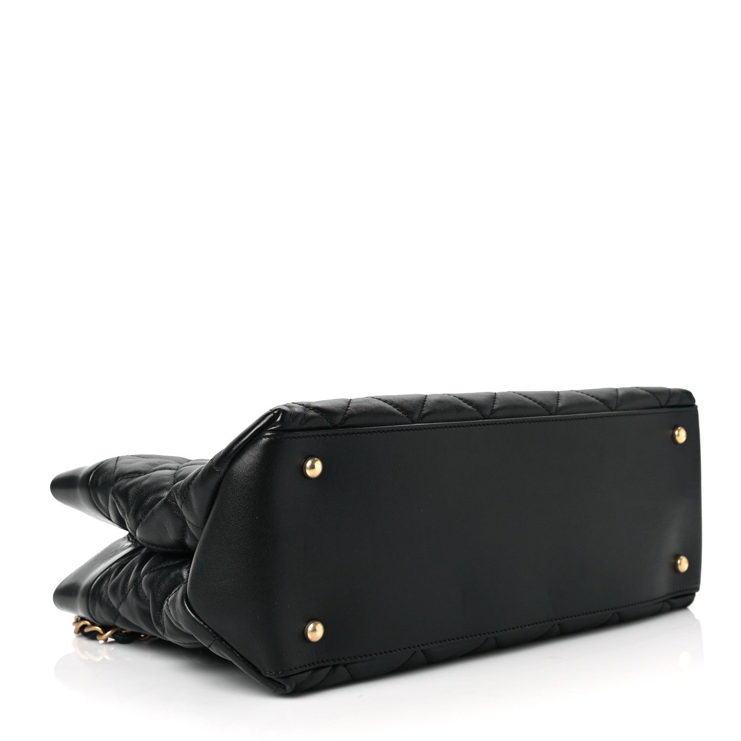 Chanel Calfskin Quilted Medium Soft Elegance Tote Black 3 of 7