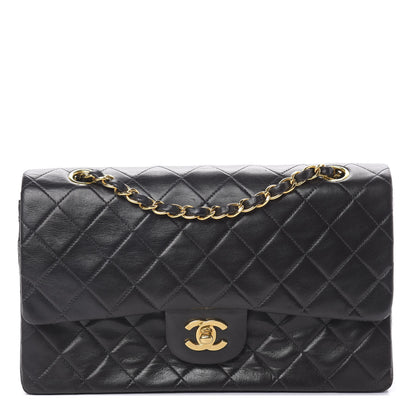 Chanel Lambskin Quilted Medium Double Flap Black 1 of 15