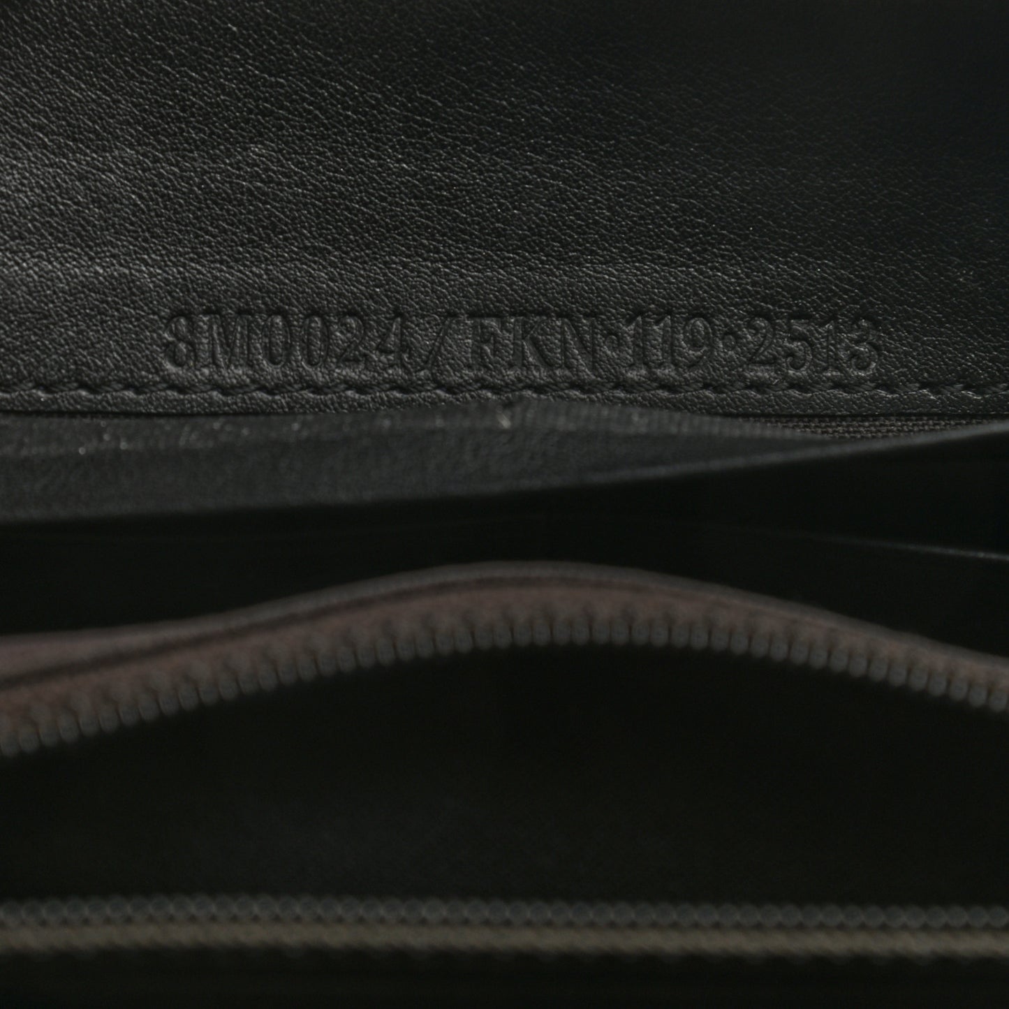 Pequin Cuoio Vegetale Zip Around Wallet Tobacco Black