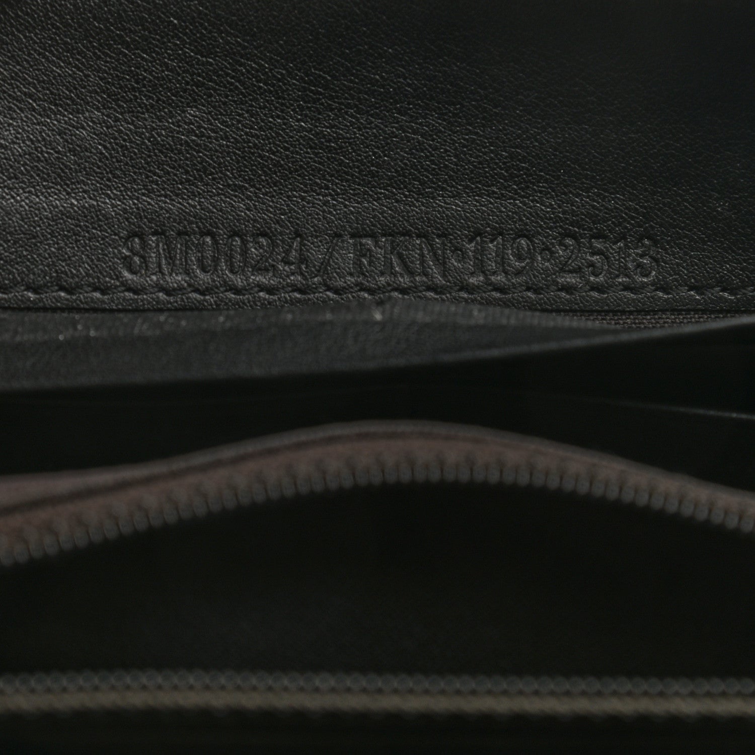 Fendi Pequin Cuoio Vegetale Zip Around Wallet Tobacco Black 6 of 7