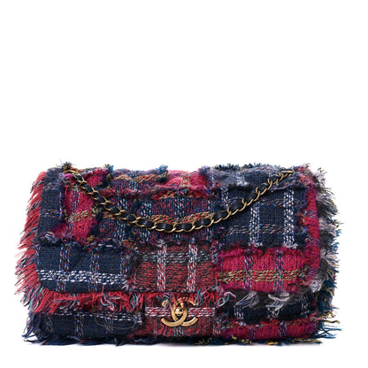 Chanel Tweed Jumbo Flap Red 1 of 9