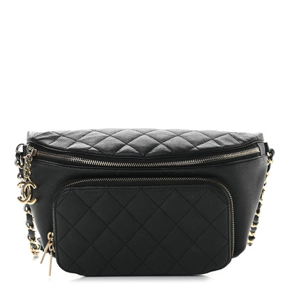 Chanel Caviar Quilted Business Affinity Waist Belt Bag Black 1 of 9