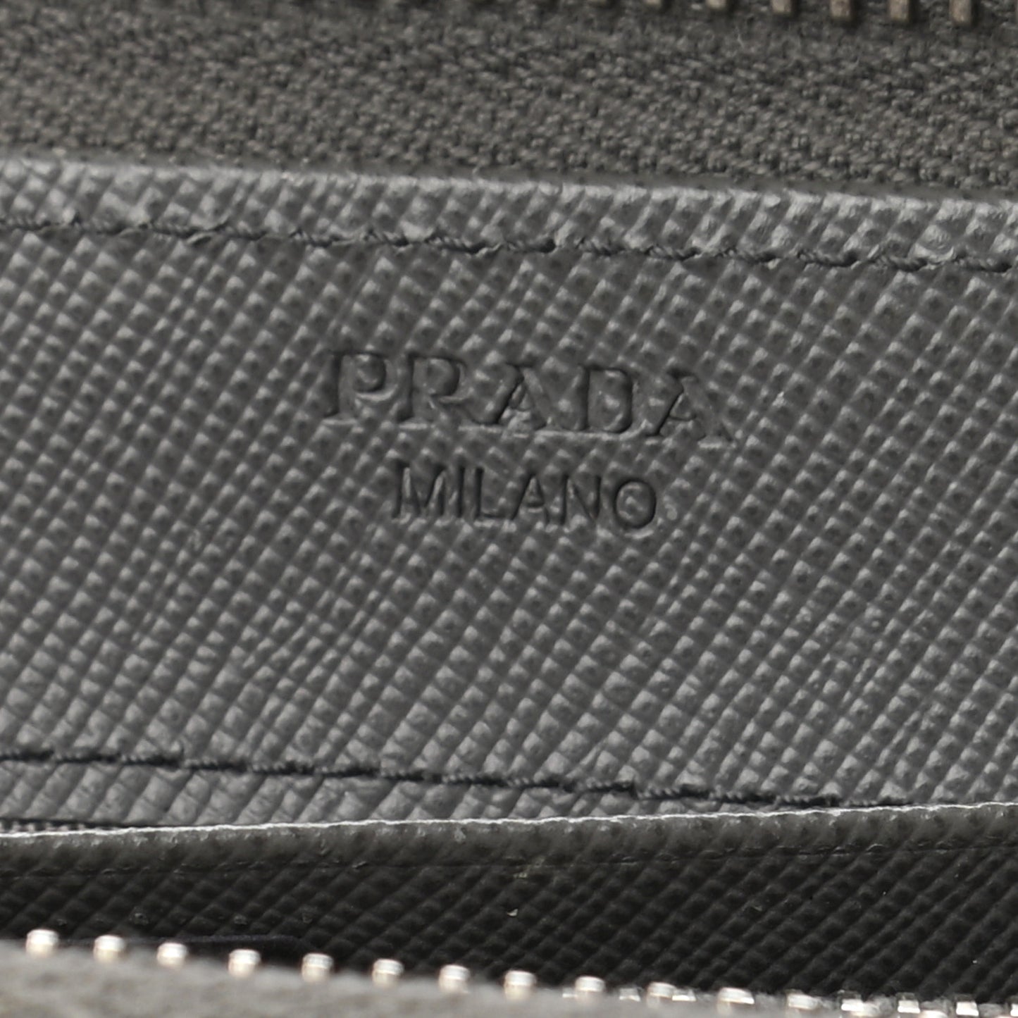Saffiano Metal Zip Around Wallet Marmo