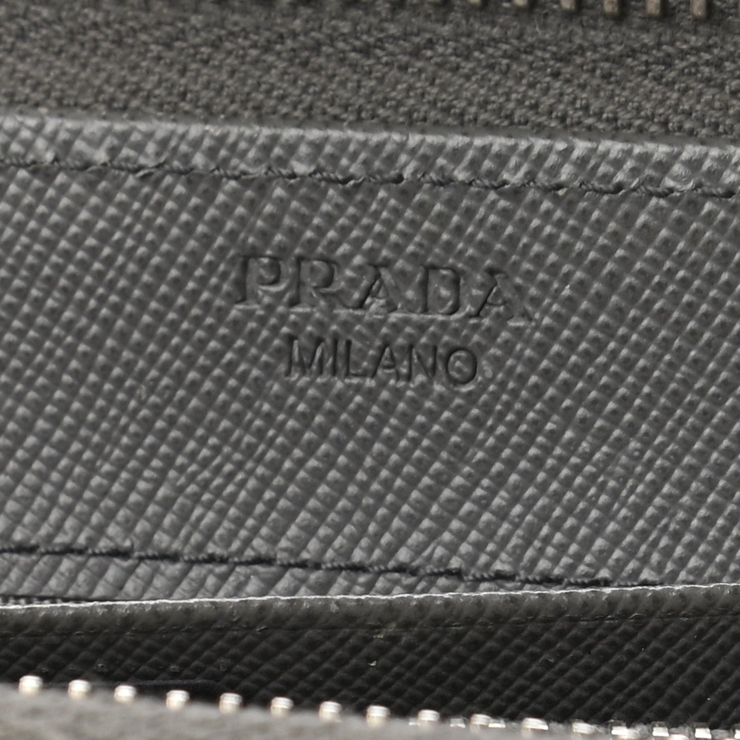 Prada Saffiano Metal Zip Around Wallet Marmo 5 of 7