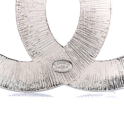 Chanel Baguette Crystal CC Brooch Silver 4 of 7