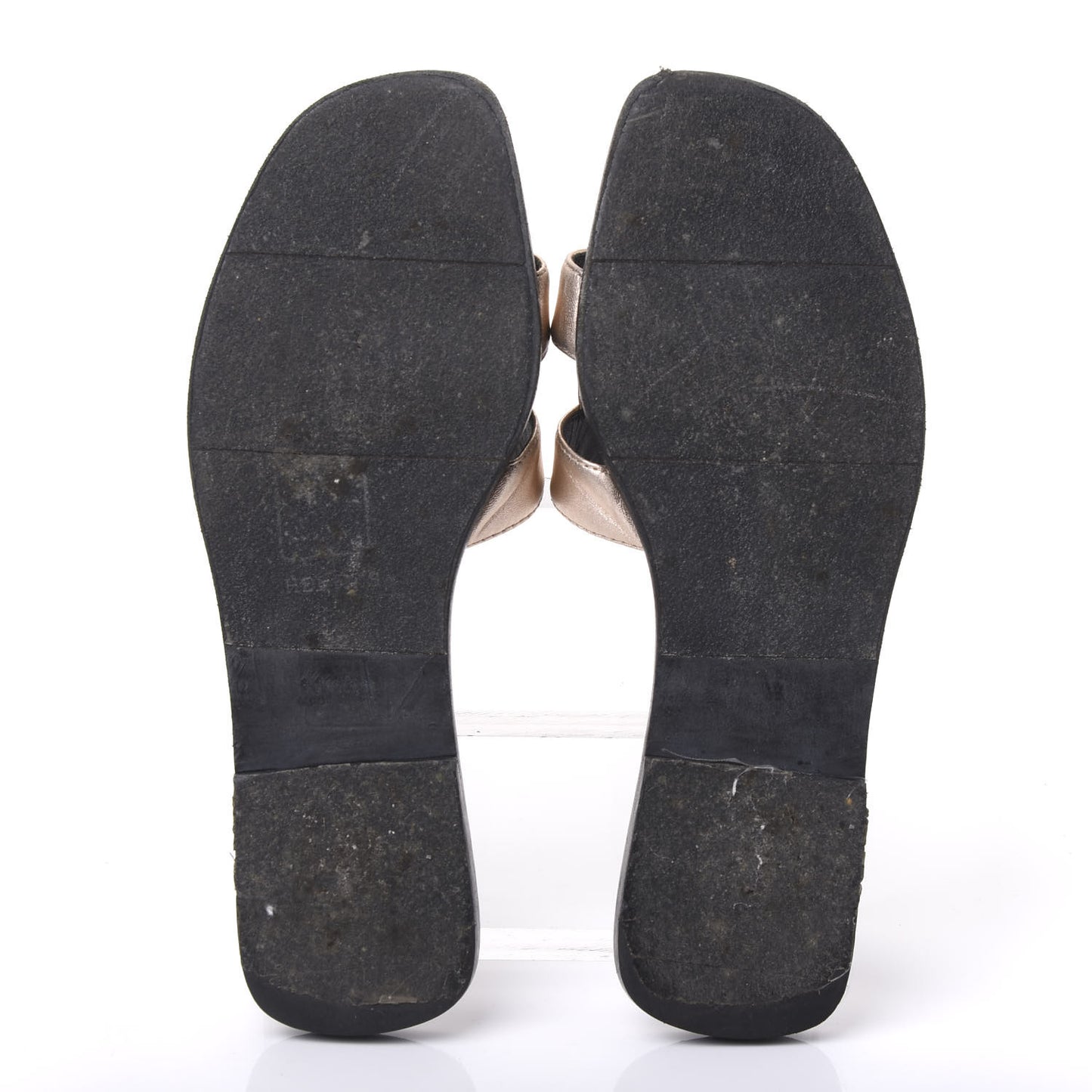 Metallic Nappa Oran Sandals 38 Or Vieilli