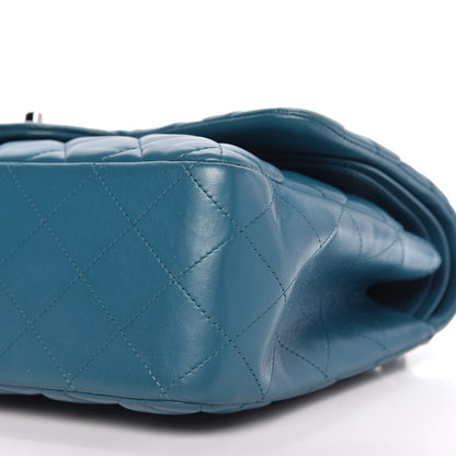 Chanel Lambskin Quilted Jumbo Double Flap Blue 8 of 12