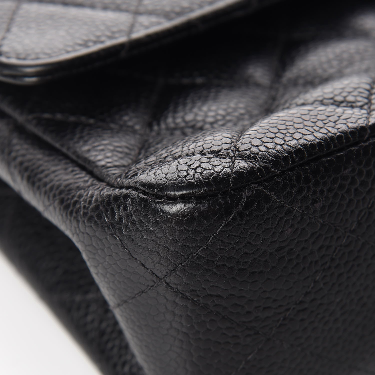 Chanel Caviar Quilted Medium Double Flap Black 9 of 25
