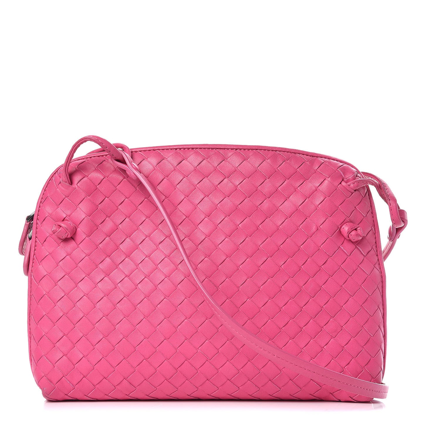 Nappa Intrecciato Nodini Bag Rosa Shock