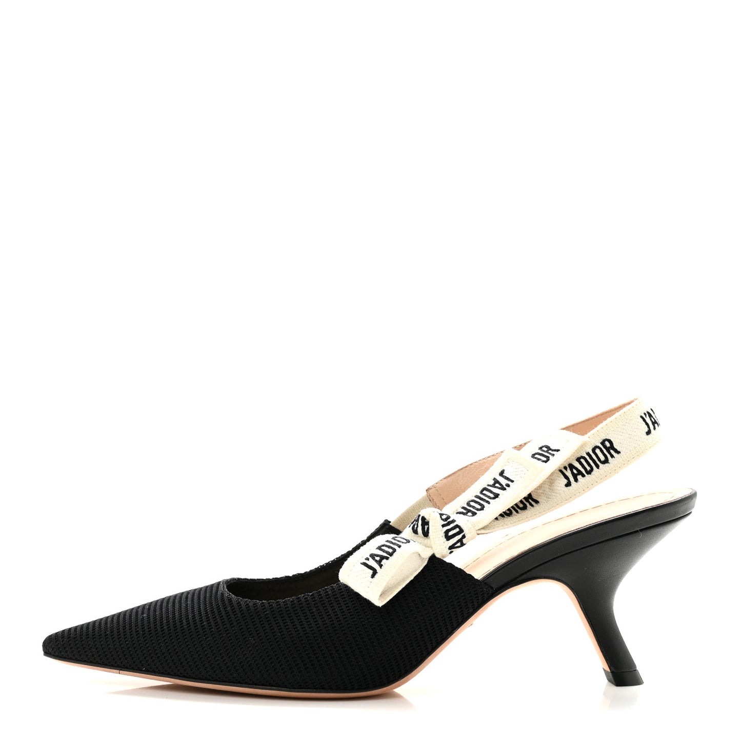Technical Canvas Ribbon J Adior Slingback 65mm Pumps 39 Black