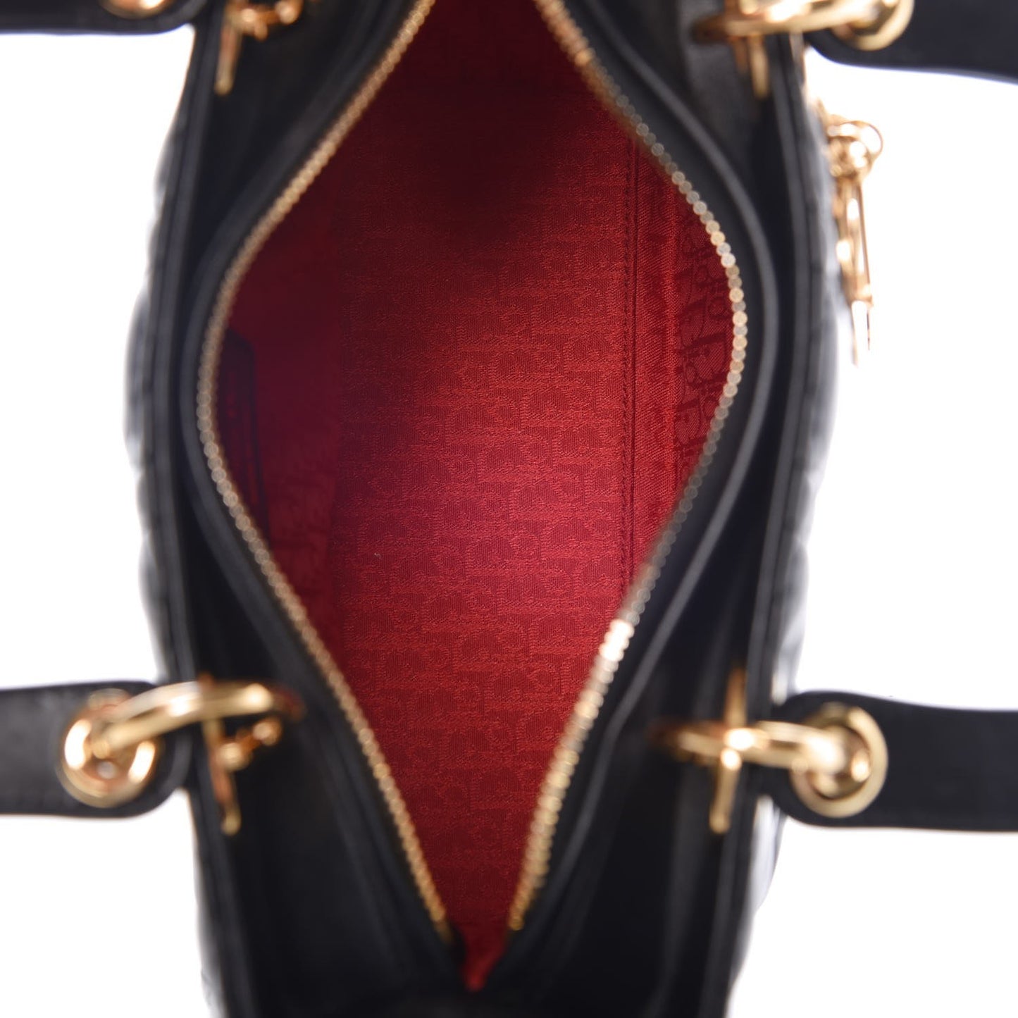 Lambskin Cannage Medium Lady Dior Black