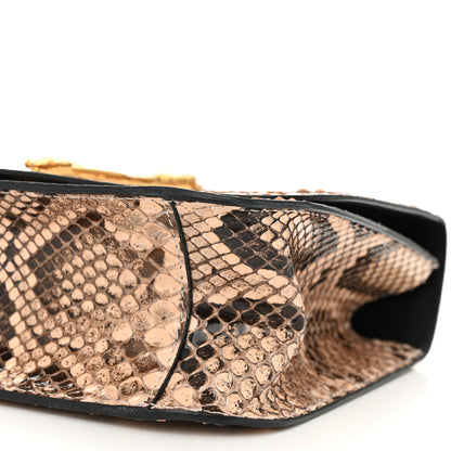 Versace Snakeskin Virtus Top Handle Shoulder Bag Beige 9 of 9