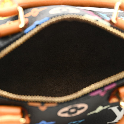Louis Vuitton Monogram Multicolor Mini Sac HL Speedy Black 5 of 8