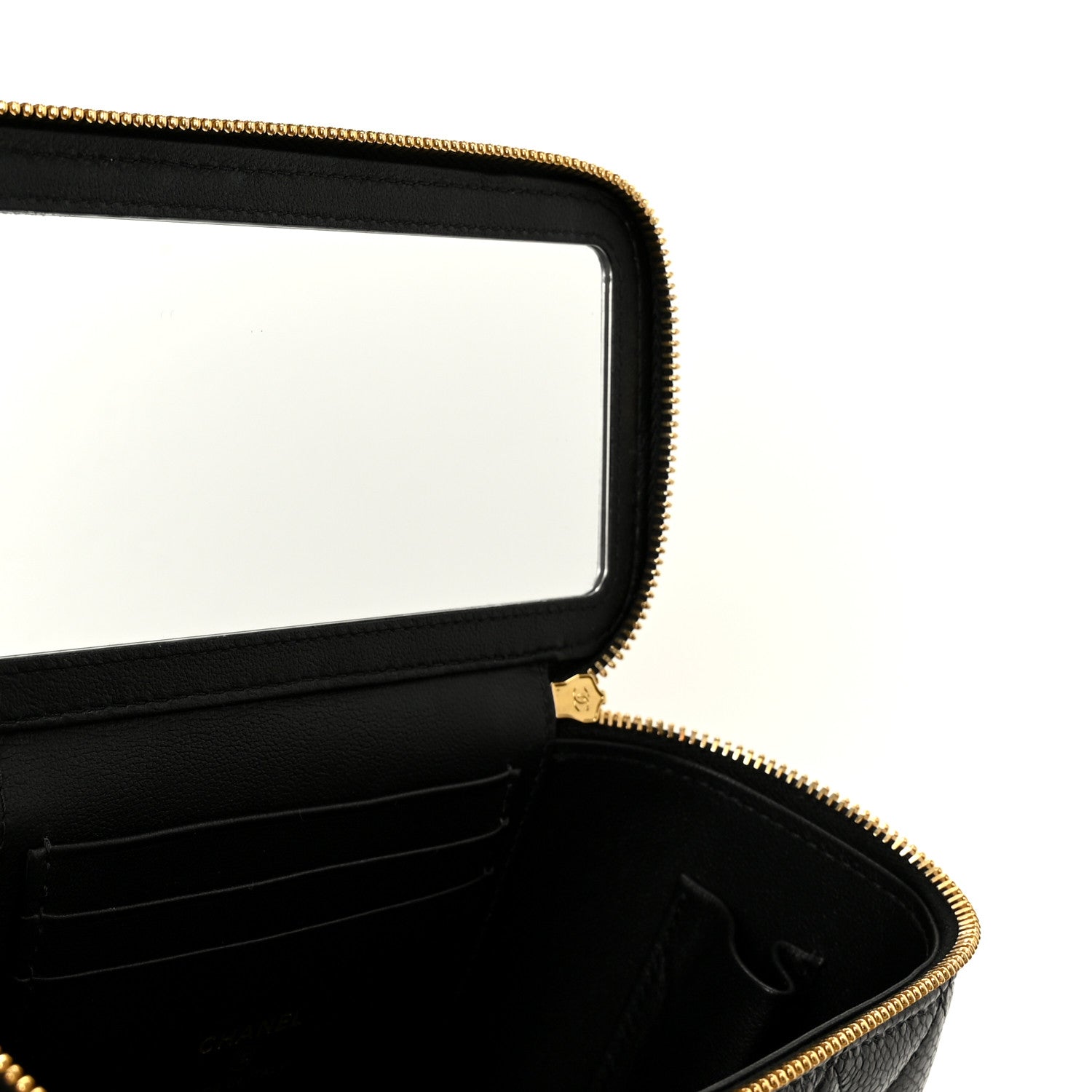 Chanel Grained Lambskin Quilted Small Vanity Case With Chain Black 8 of 11