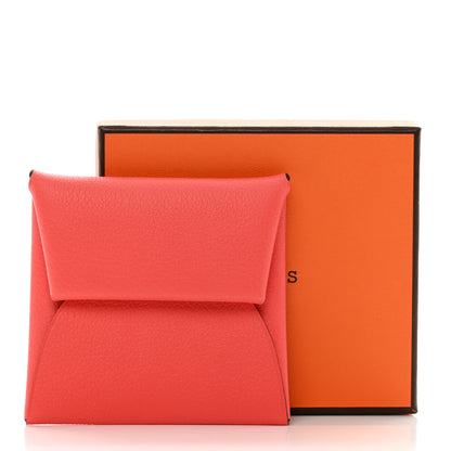 Hermes Chevre Mysore Bastia Verso Coin Purse Rose Texas Sienne 7 of 7