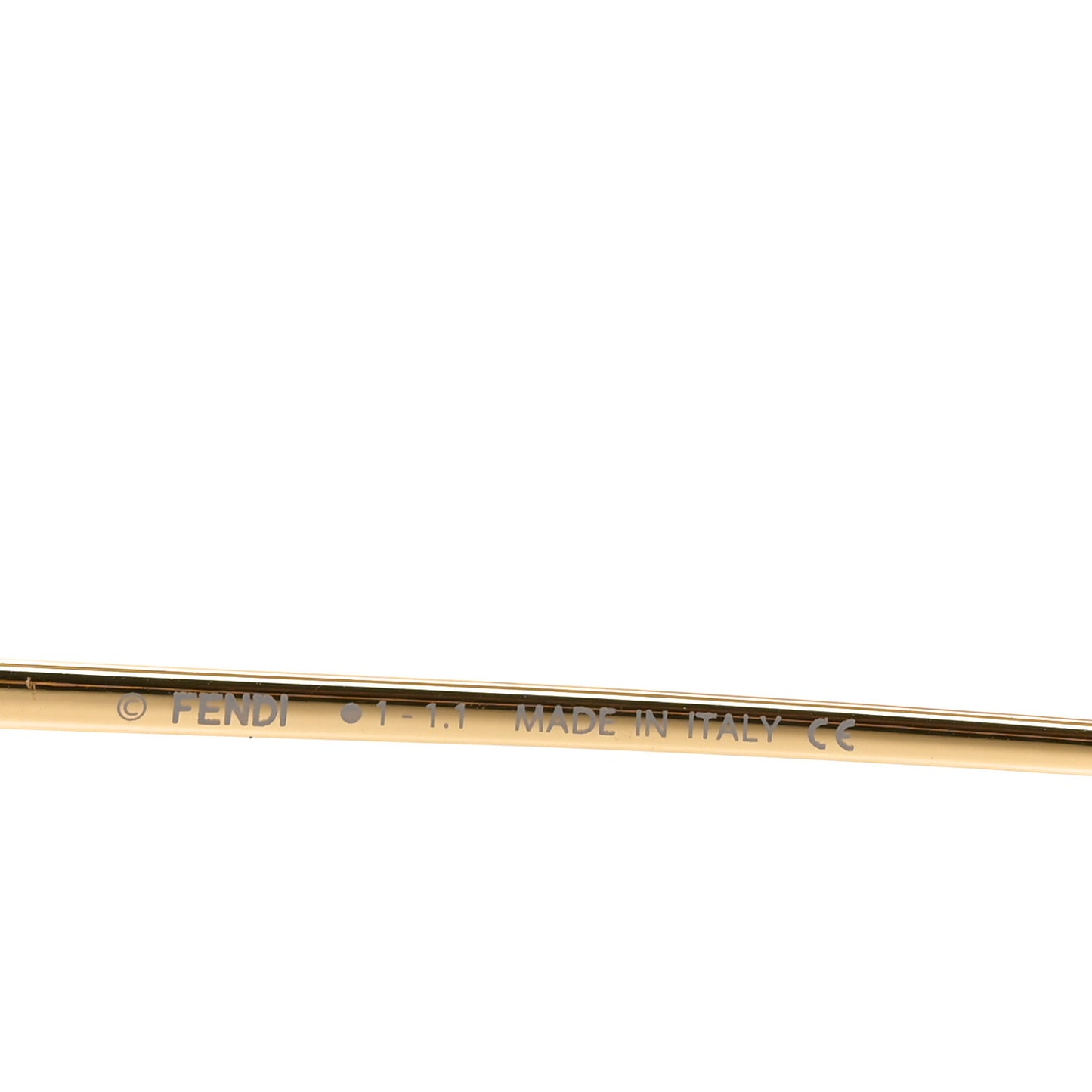Metal Baguette Square Sunglasses FE40013U Gold Brown