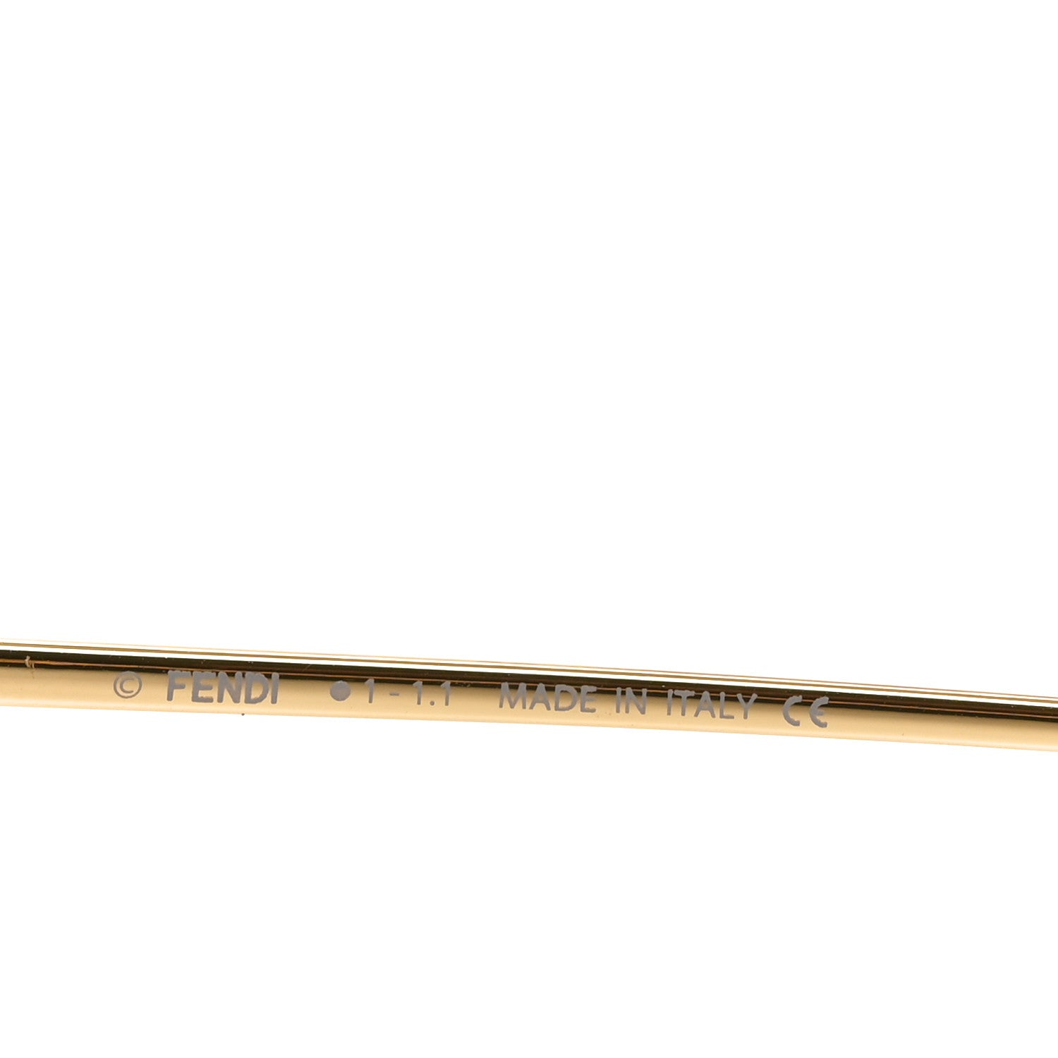 Fendi Metal Baguette Square Sunglasses FE40013U Gold Brown 5 of 6