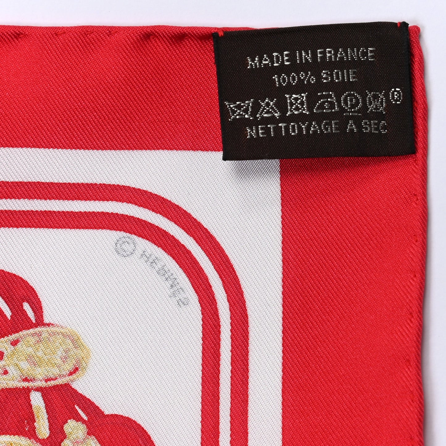 Silk Brides de Gala Nano Scarf 20 Rouge White Or