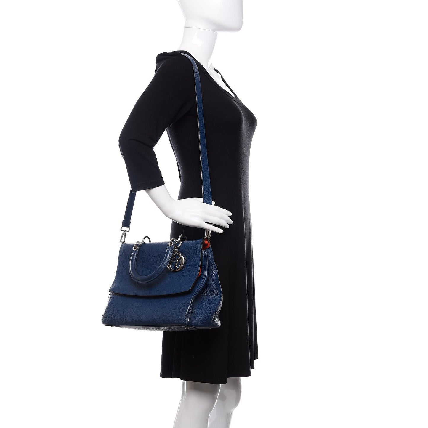 Bullcalf Medium Be Dior Flap Mineral Blue
