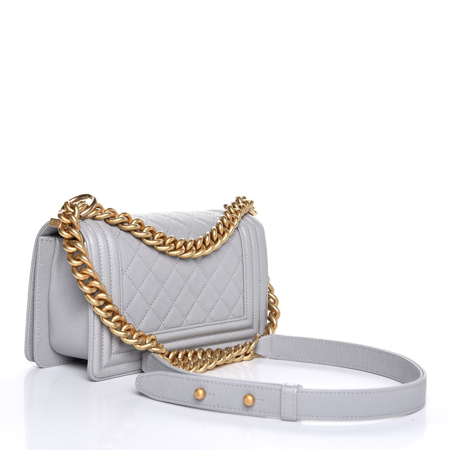 Chanel Caviar Quilted Small Boy Flap Grey 3 of 8