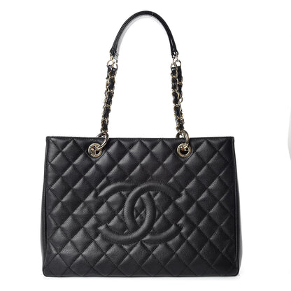 Chanel Caviar Quilted Grand Shopping Tote GST Black 1 of 13