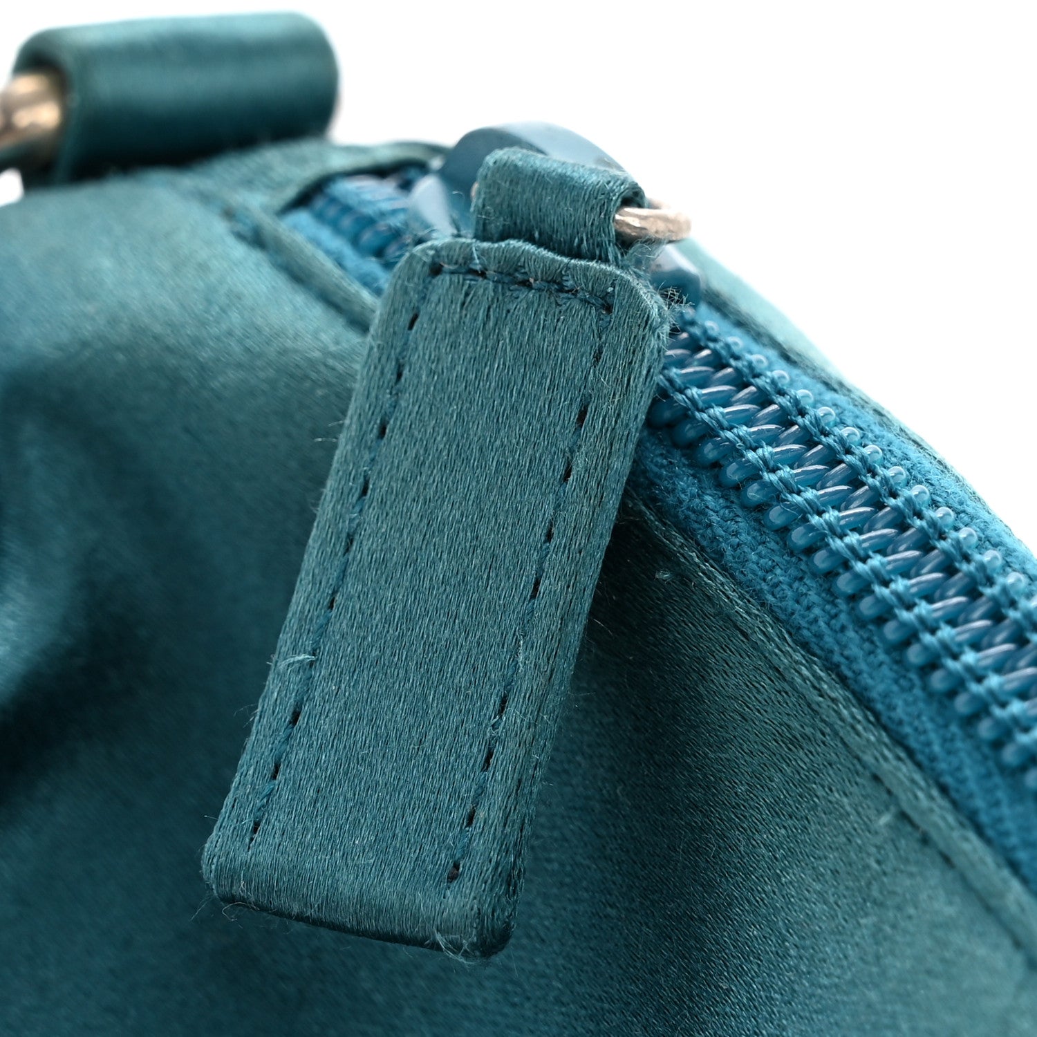 Prada Satin Soft Evening Bag Turchese 12 of 12