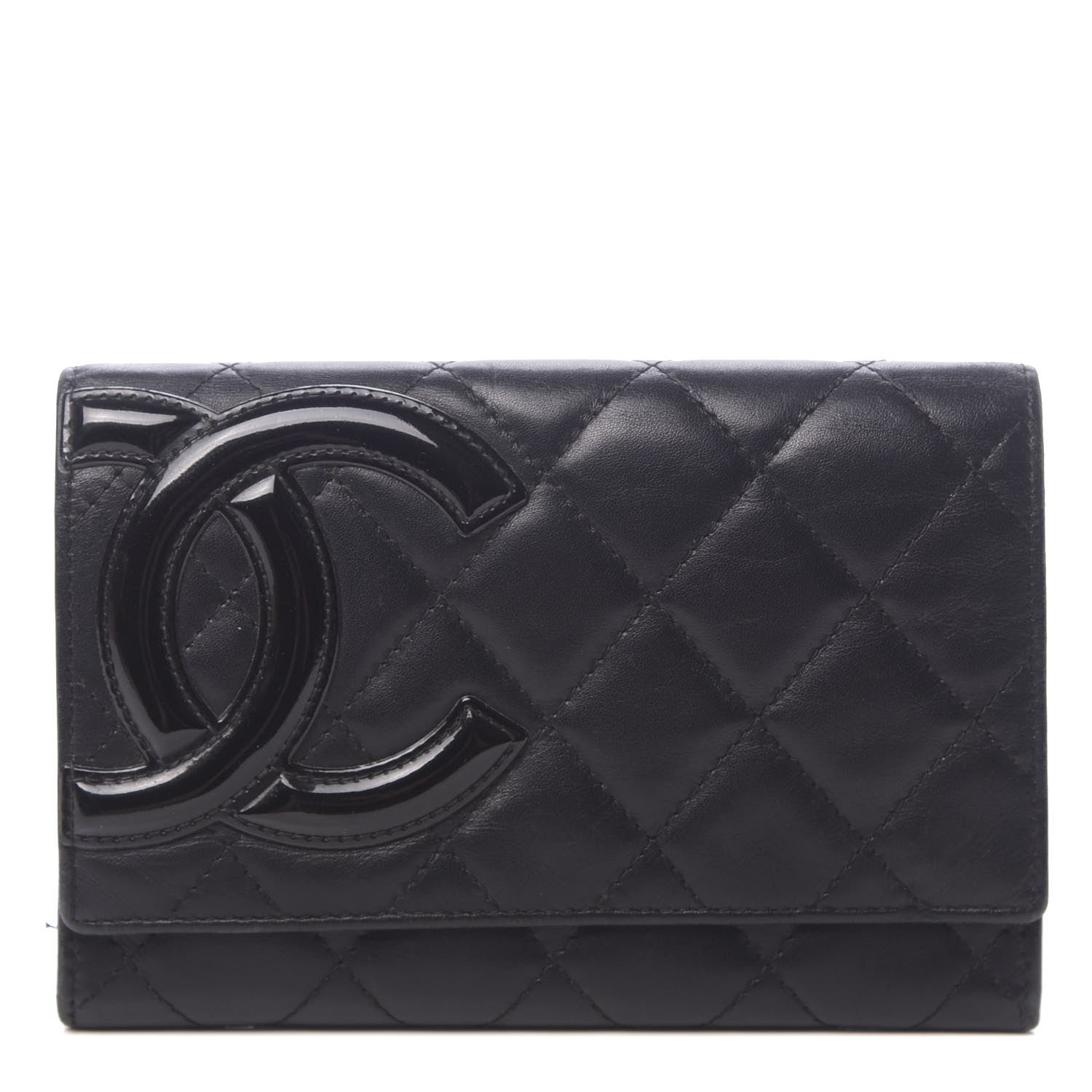 Chanel Calfskin Quilted Cambon Flap Wallet Black 1 of 8
