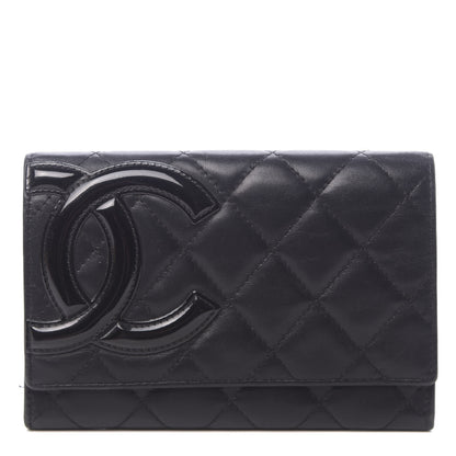 Chanel Calfskin Quilted Cambon Flap Wallet Black 1 of 8